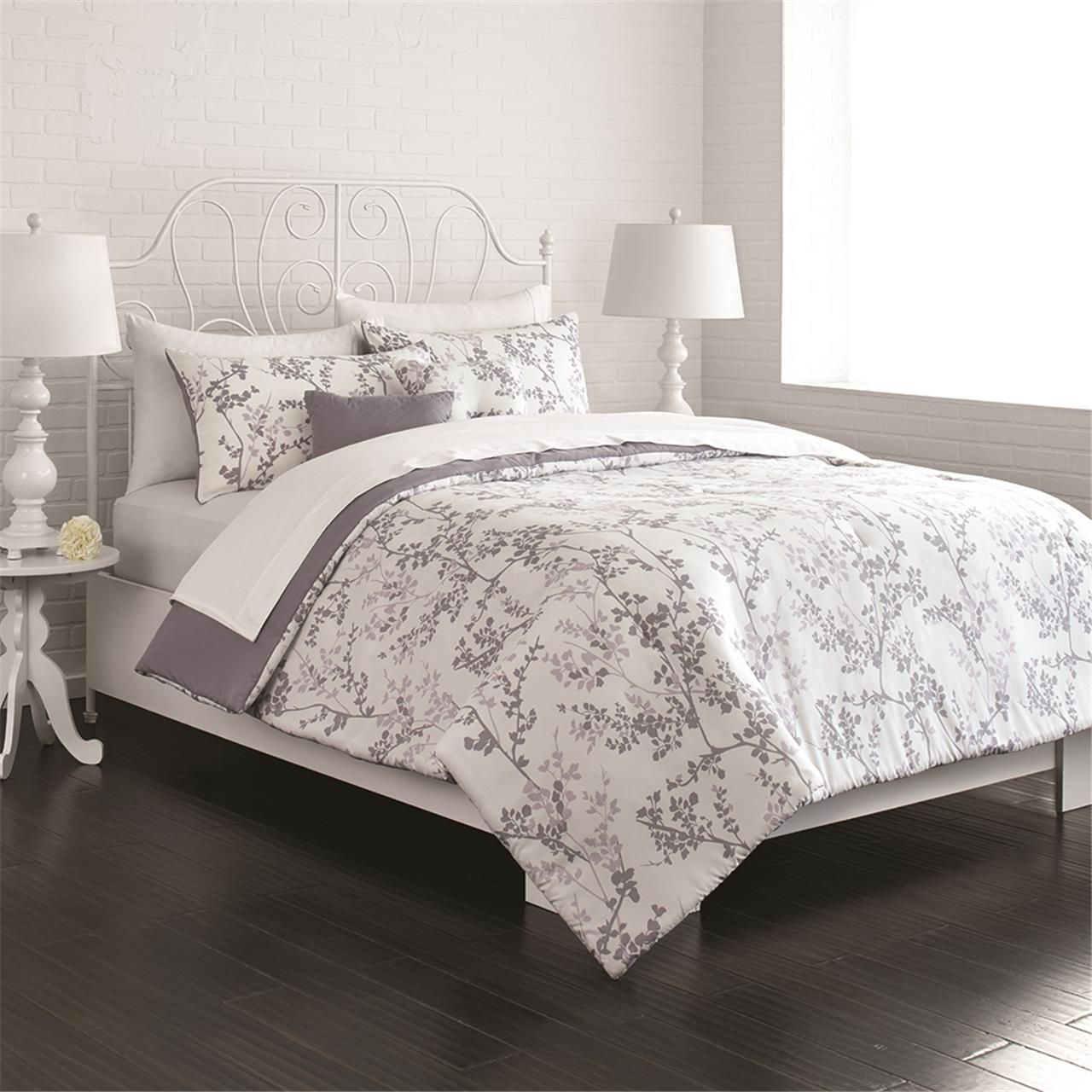 

Home Essence - Chantilly 5 Piece Comforter Set - Grey - Full/Queen