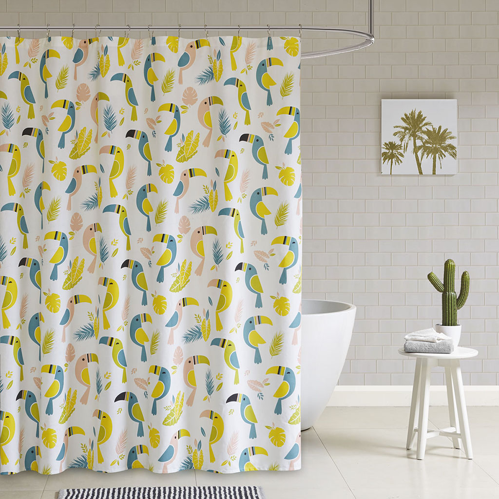 

HipStyle - Toco Cotton Printed Shower Curtain - Multi - 72x72