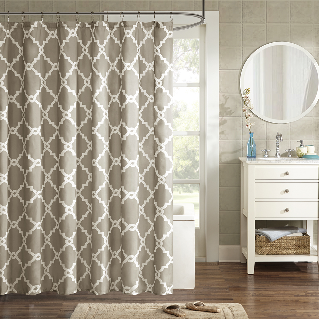 

Madison Park Essentials - Merritt Shower Curtain - Taupe - 72x96
