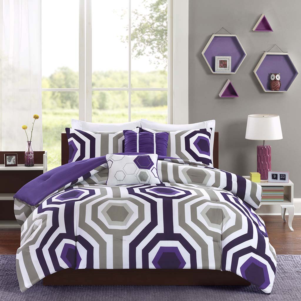 

Mi Zone Kids - Tara Comforter Set - Purple - Twin