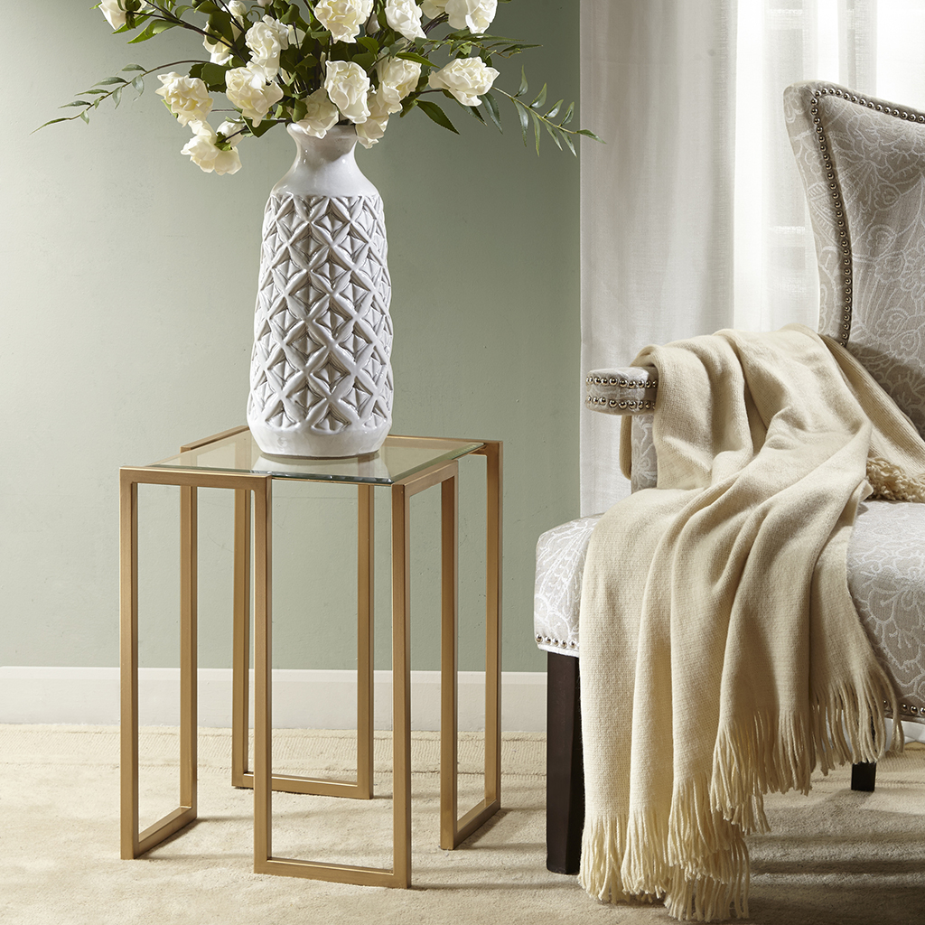 

Madison Park - Elise Accent Table - Antique Gold - See below