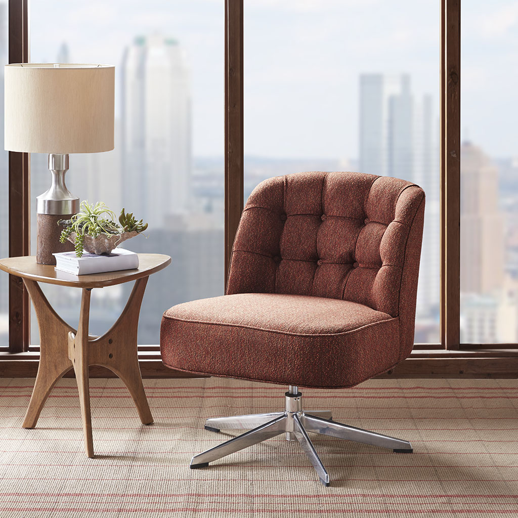 

INK+IVY - Leanne Swivel Lounge Chair - Orange - See below
