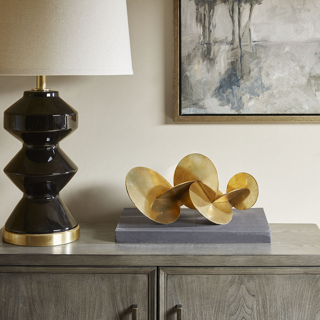 

Madison Park - Disc Tabletop Decor - Gold - See below