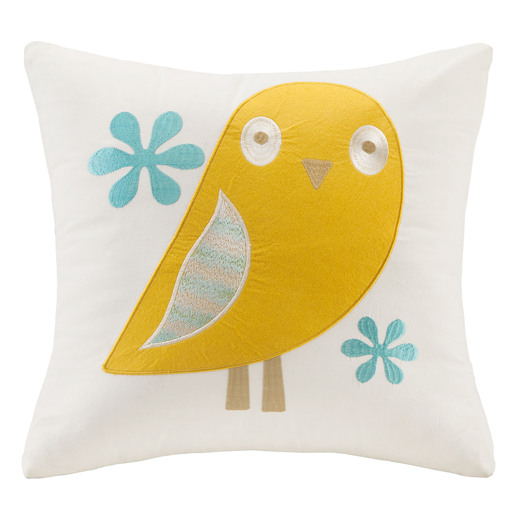

INK+IVY Kids - Agatha Embroidered Square Pillow - Multi - 16x16''
