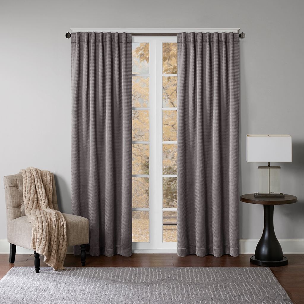 

Madison Park - Princeton Window Curtain Panel - Grey - 50x84