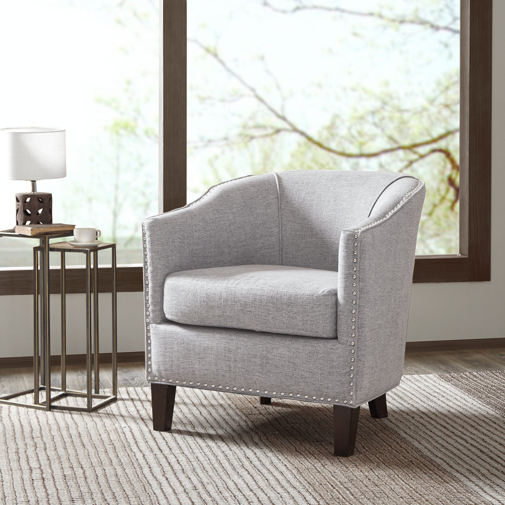 

Madison Park - Fremont Barrel Arm Chair - Cream - See below