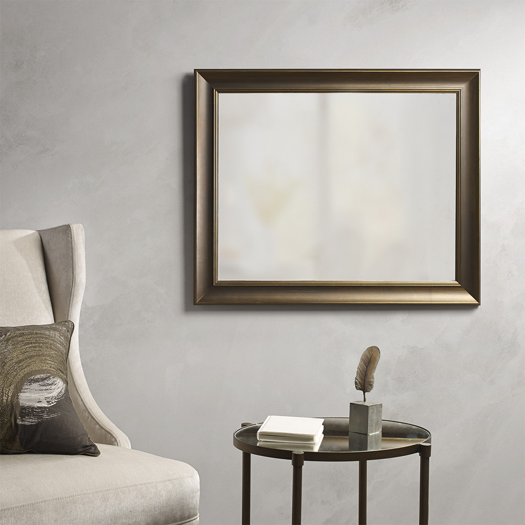 

Martha Stewart - Jefferson Rectangle Accent Mirror - Black/Gold - See below