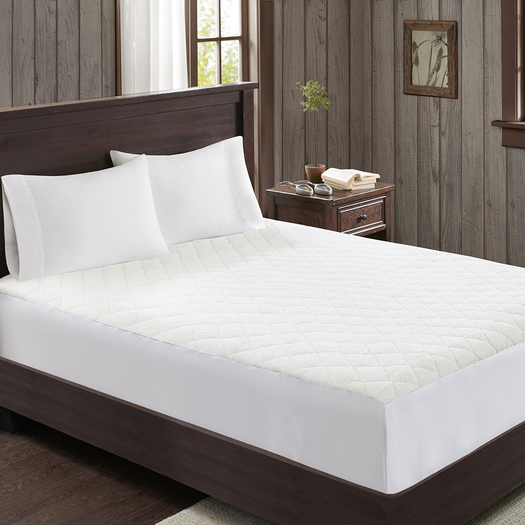 

Woolrich - Heated Sherpa Mattress Pad - White - King
