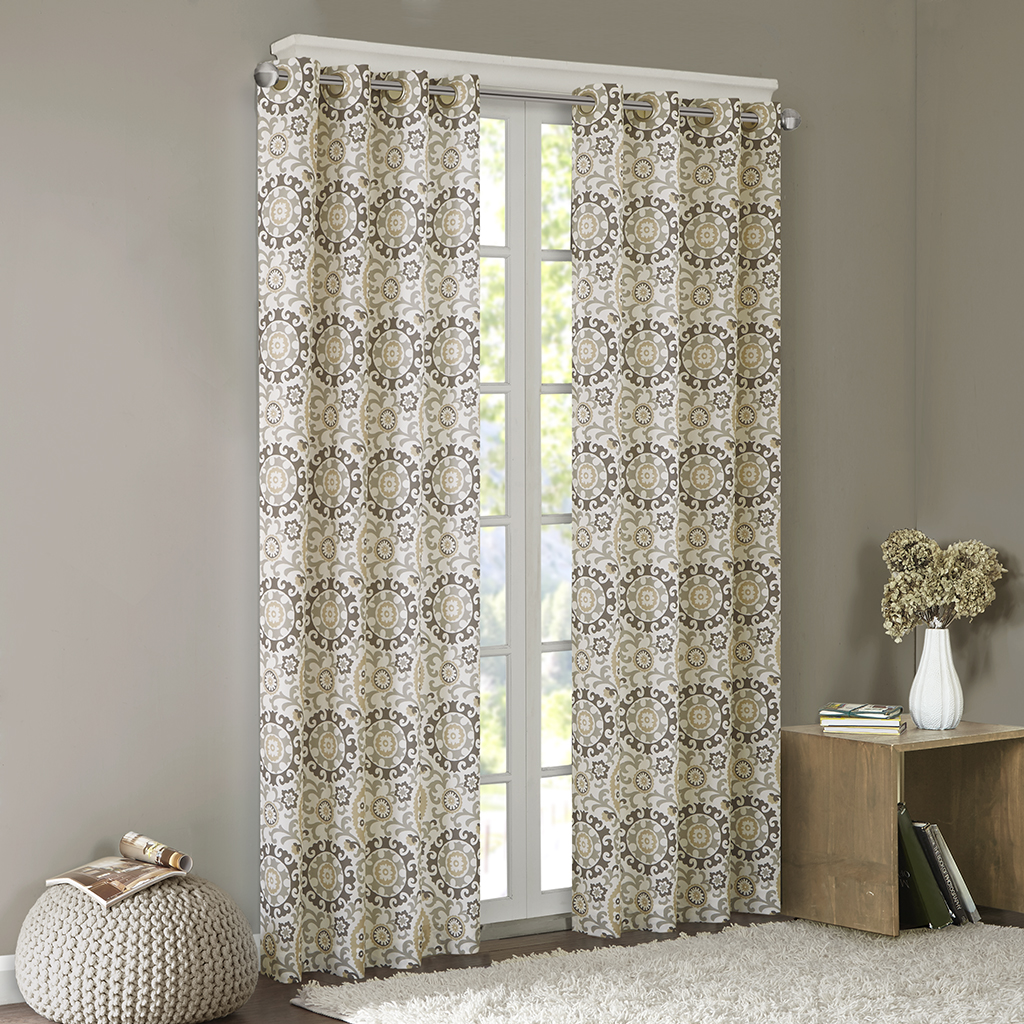 

Intelligent Design - Seville Cotton Medallion Printed Panel - Taupe - 84" Panel