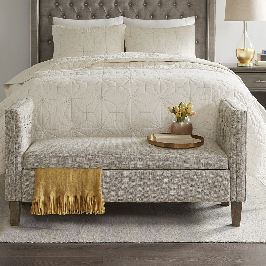 

Madison Park - Gavin Storage Bench - Grey Multi - See below