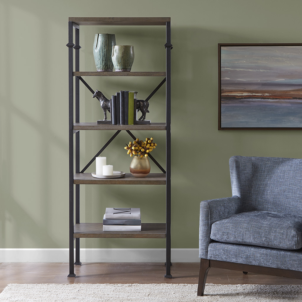 

Madison Park - Cirque Bookcase - Grey - See below