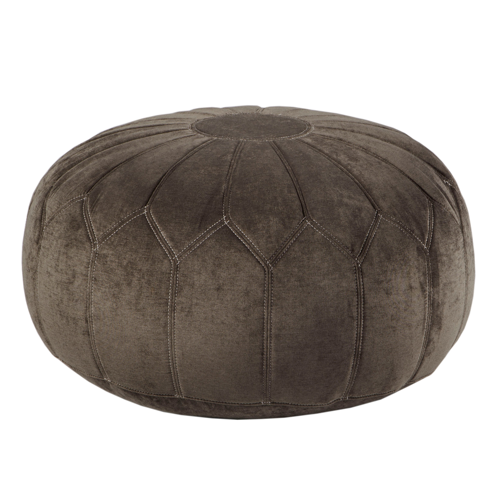 

Madison Park - Kelsey Round Pouf Ottoman - Brown - See below