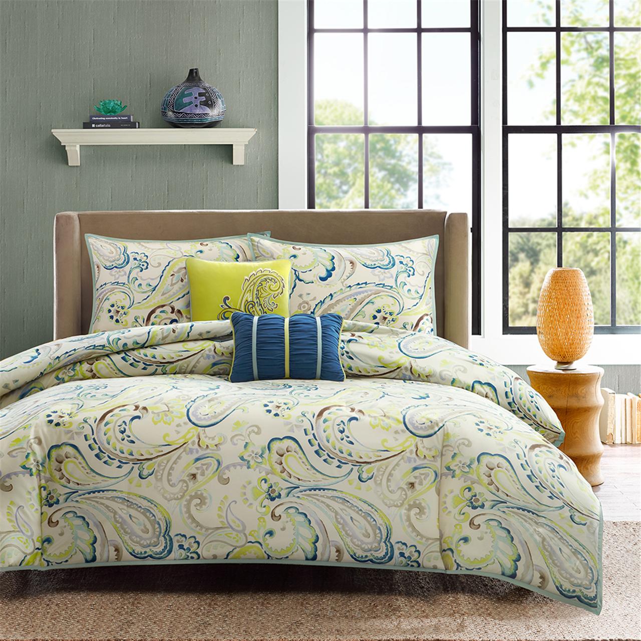 

Madison Park - Tamira 5 Piece Comforter Set - Multi - King