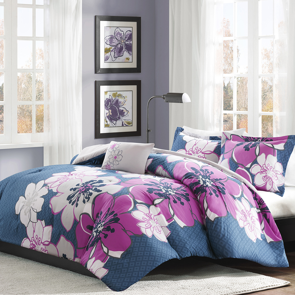 

Mi Zone - Allison Comforter Set - Fuschia - Twin/Twin XL