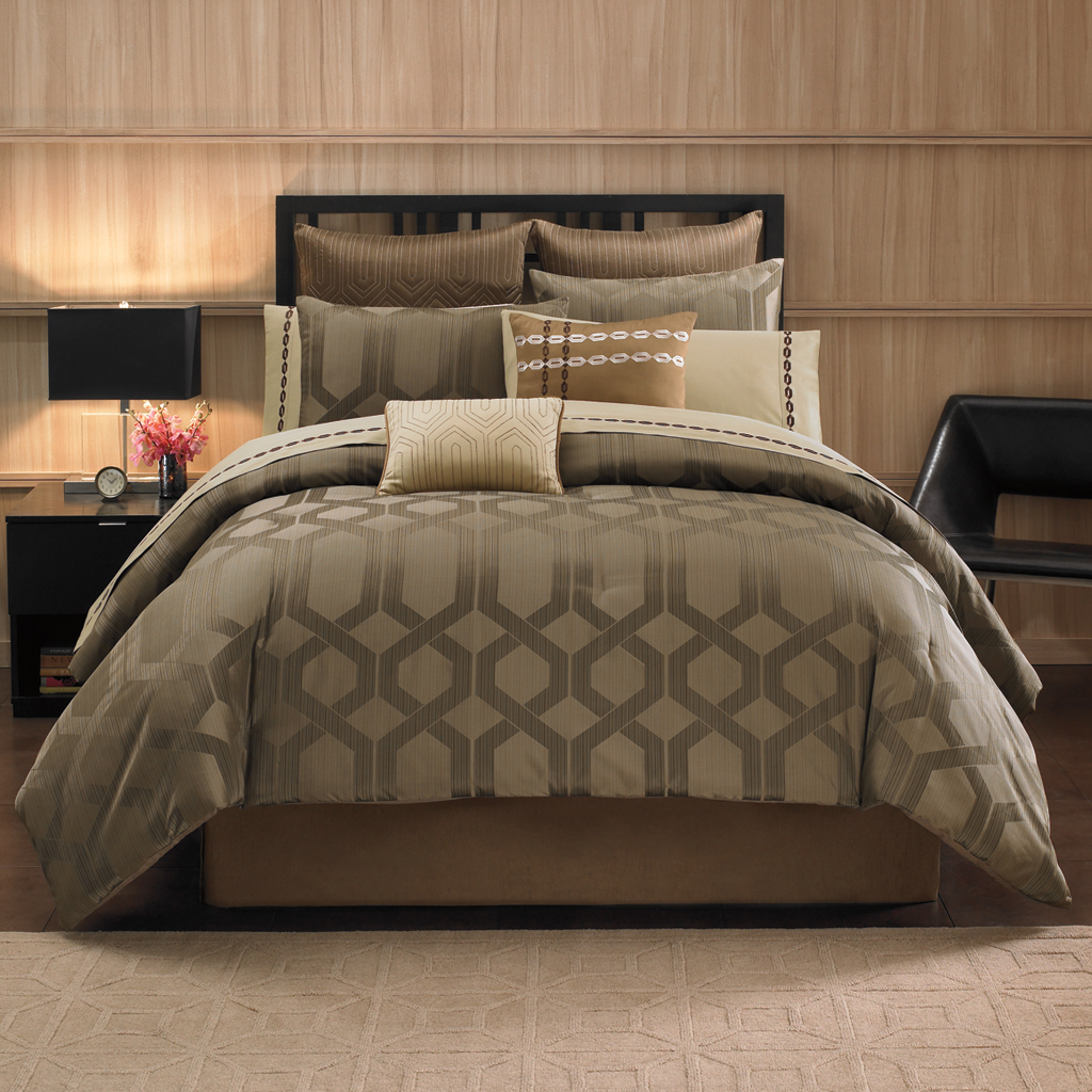 

Avenue 8 - Tempo 12 Piece Comforter Set - Brown - Queen