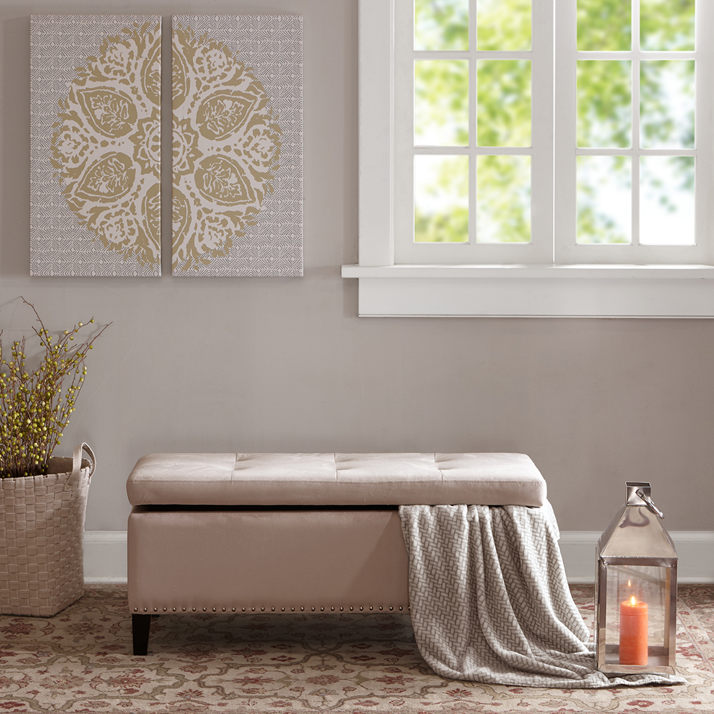 

Madison Park - Shandra II Tufted Top Storage Bench - Sand - See below