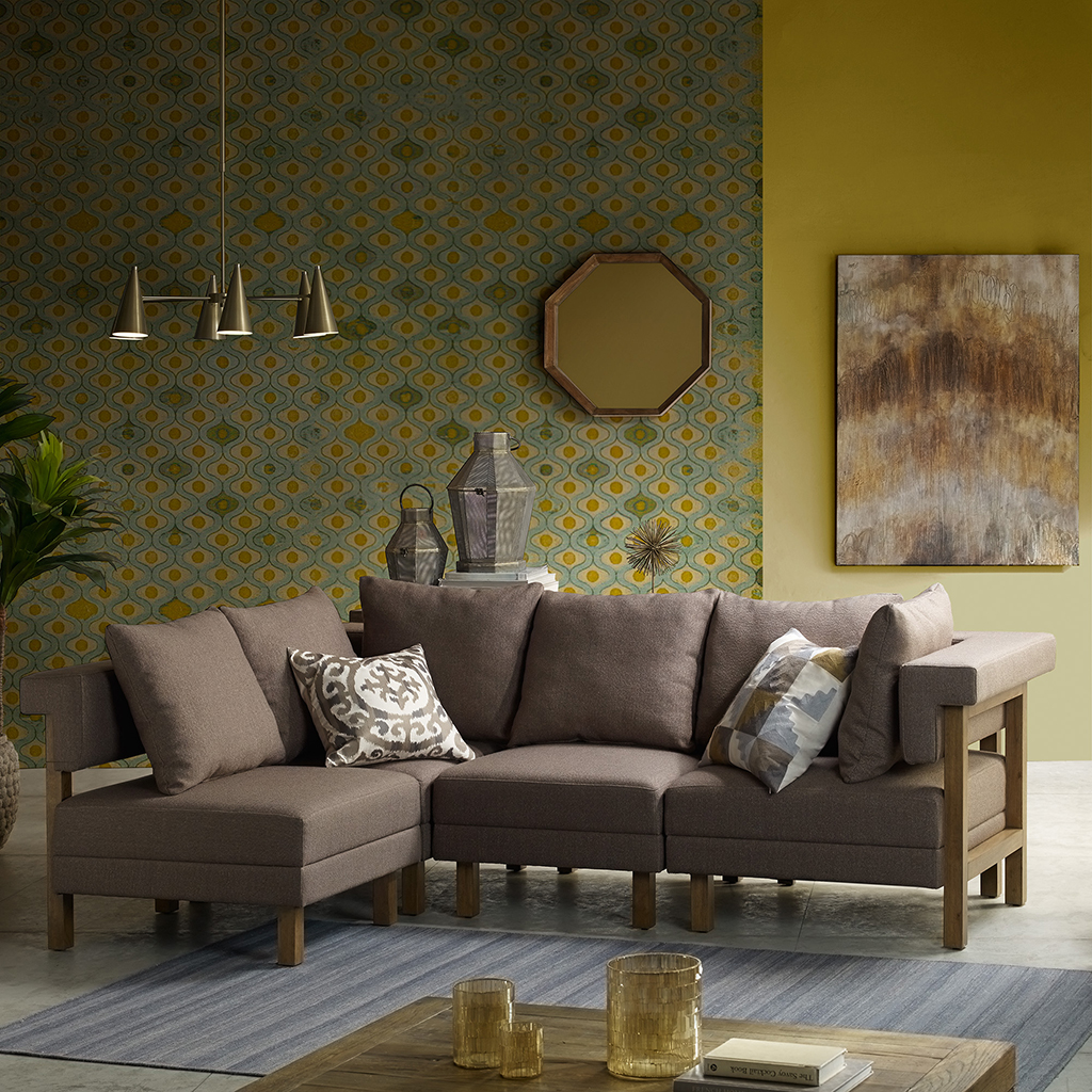 

INK+IVY - Max Corner - Grey/Natural - See below