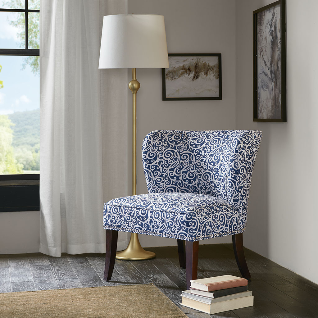 

Madison Park - Hilton Armless Accent Chair - Navy Multi - See below