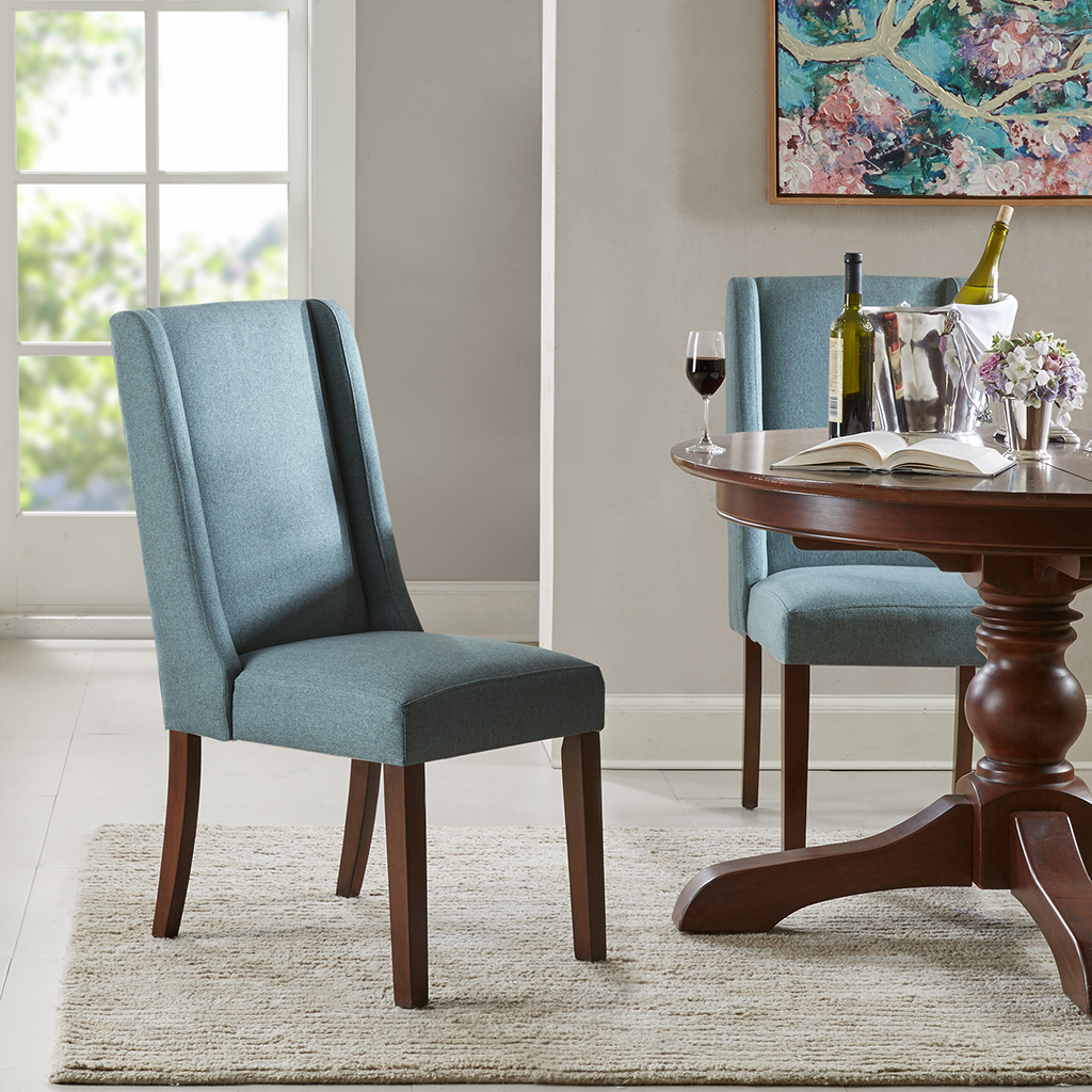 

Madison Park - Brody Wing Dining Chair (Set of 2) - Blue - See below