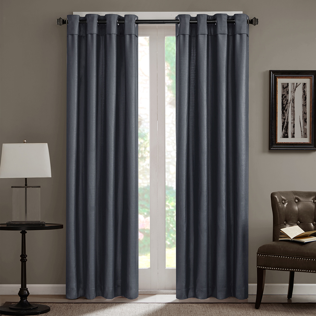 

Home Essence - Carlo Window Curtain Panel - Charcoal - 84" Panel