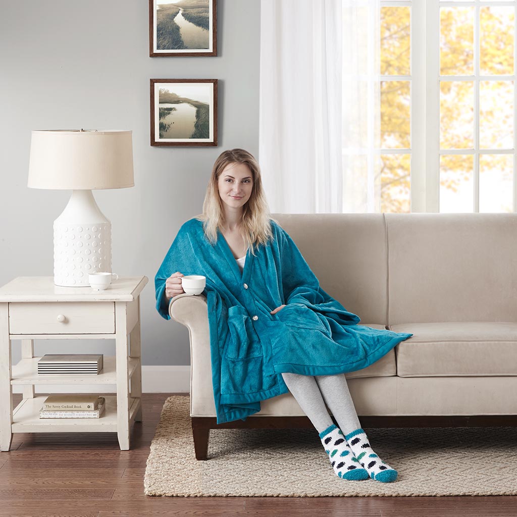 

Premier Comfort - Glimmersoft Angel Wrap and Sock Set - Turquoise - See below