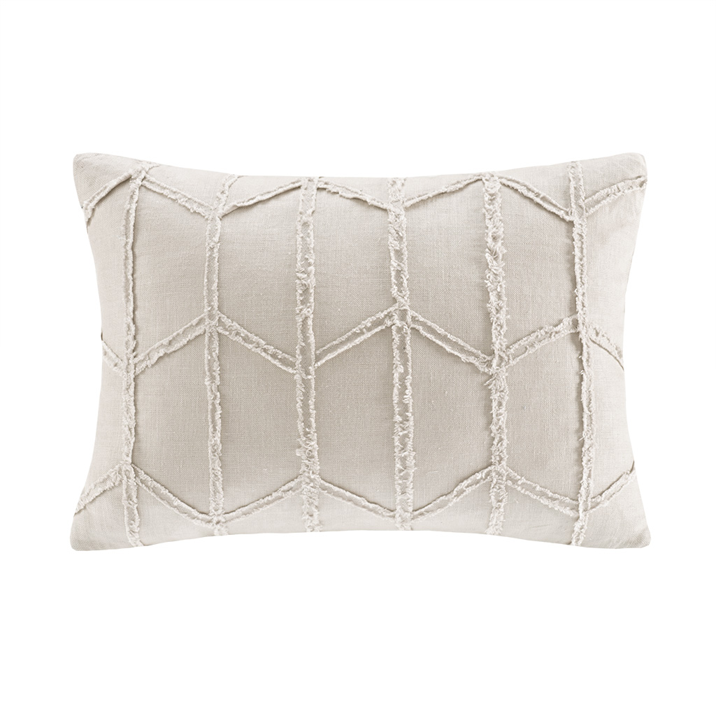 

Harbor House - Frayed Geo Linen Oblong Dec Pillow - Linen - 14x20