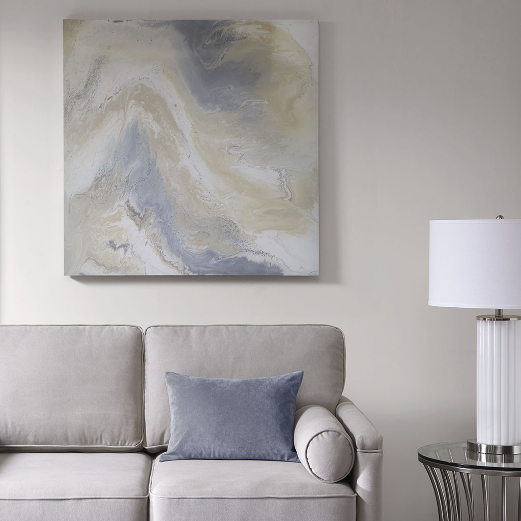 

Madison Park - Grey Marble Mist Gel Coat Canvas - Grey/Taupe - See below