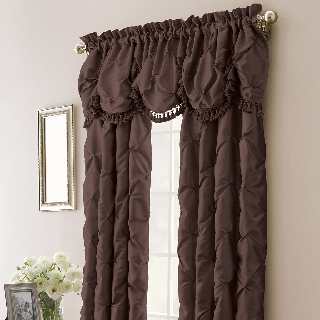 

Madison Park - Chateau Faux Silk Curtain - Brown - 50x84