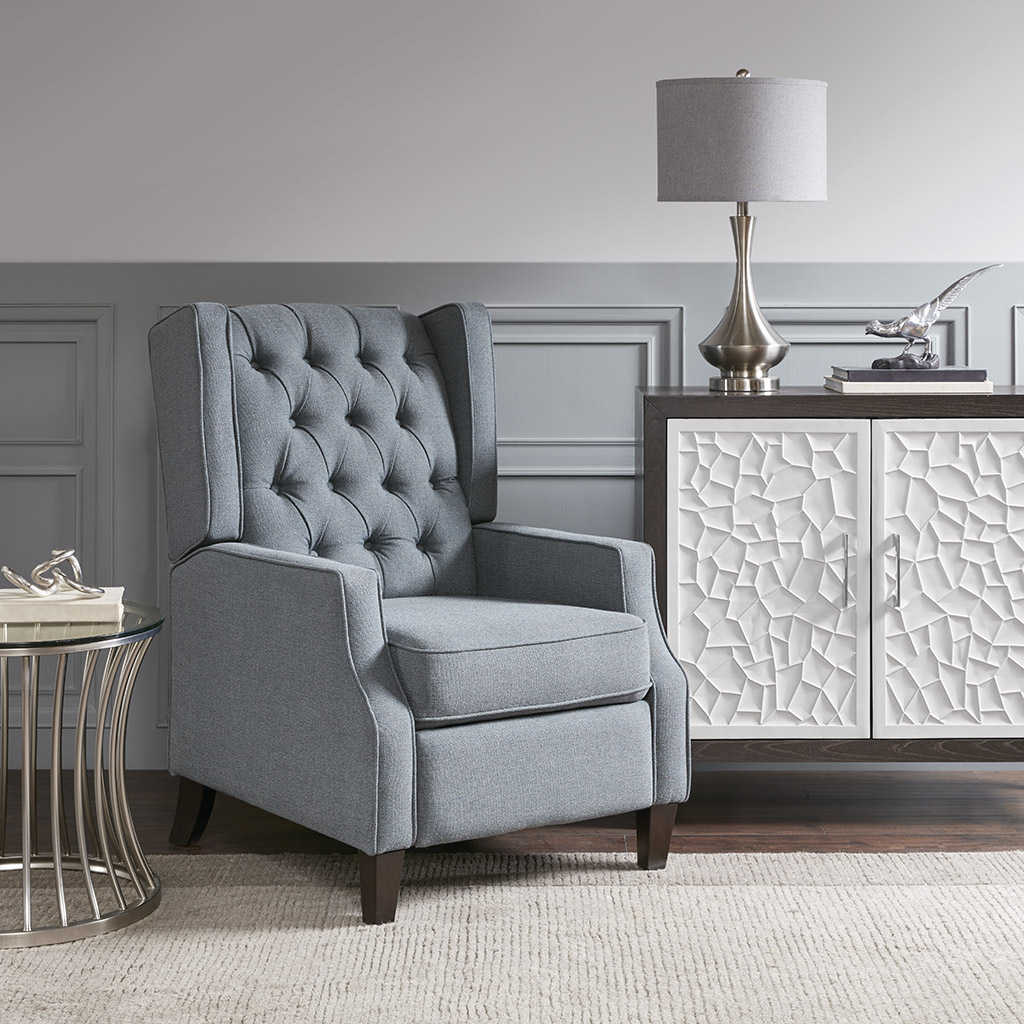 

Madison Park - Maxwell Recliner Chair - Blue - See below