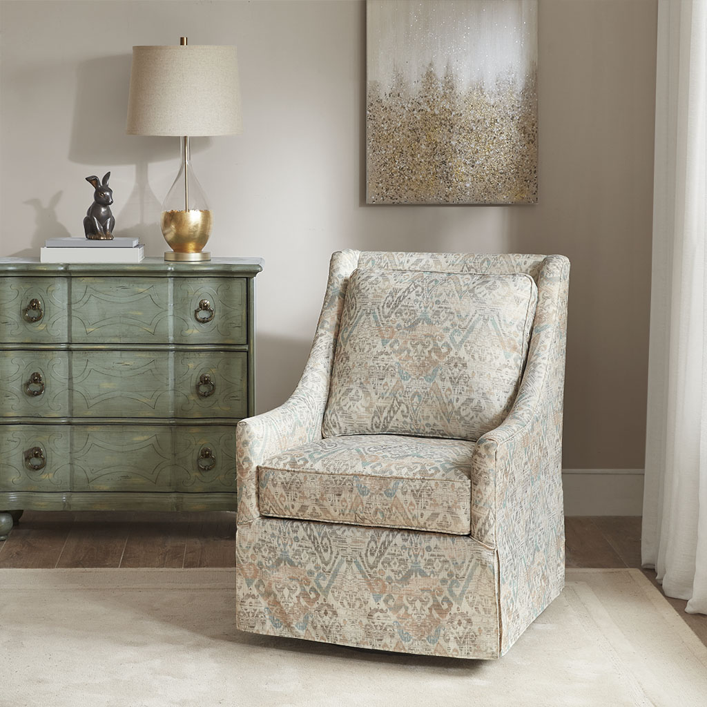 

Madison Park - Darby Swivel Glider Chair - Natural Multi - See below