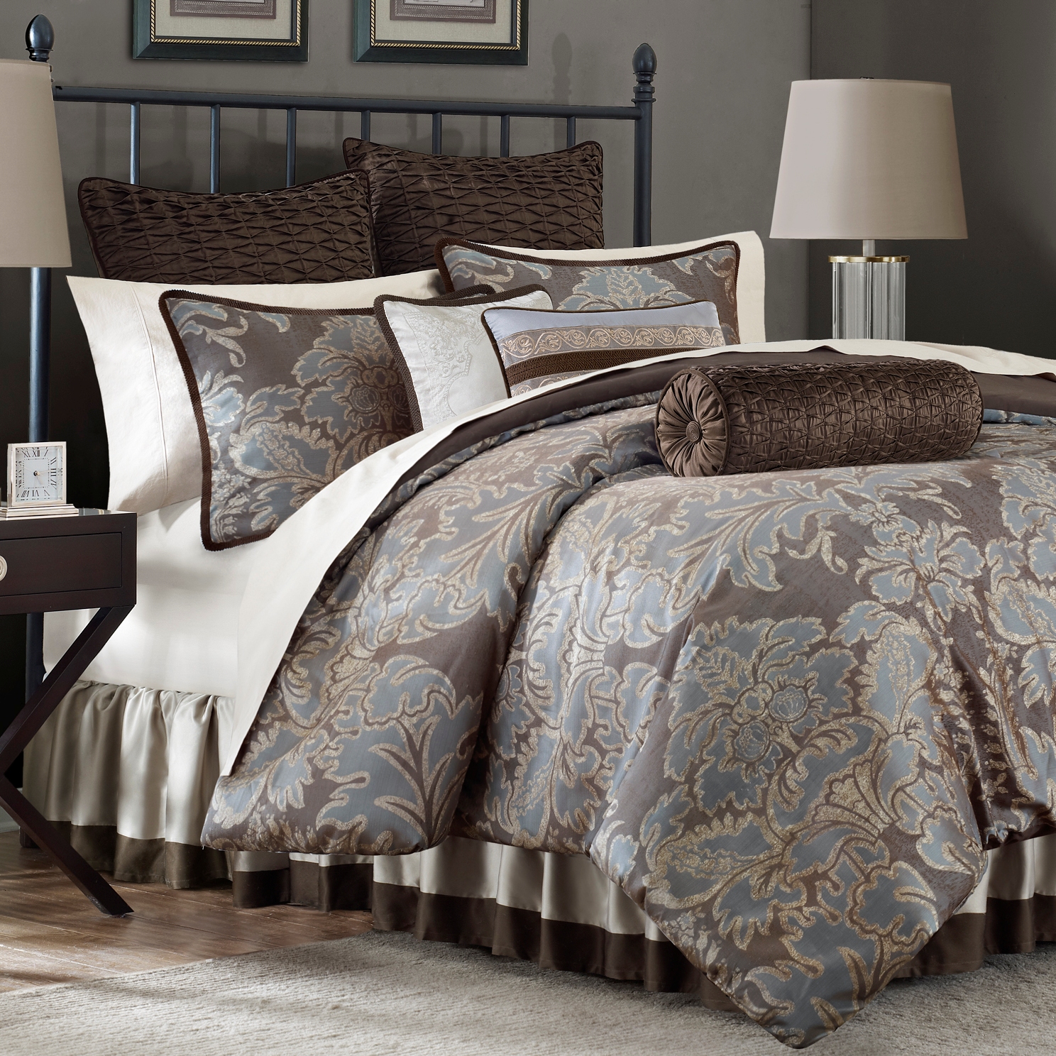 

Robert Allen - Vernay Jacquard Comforter Set - Grey - King