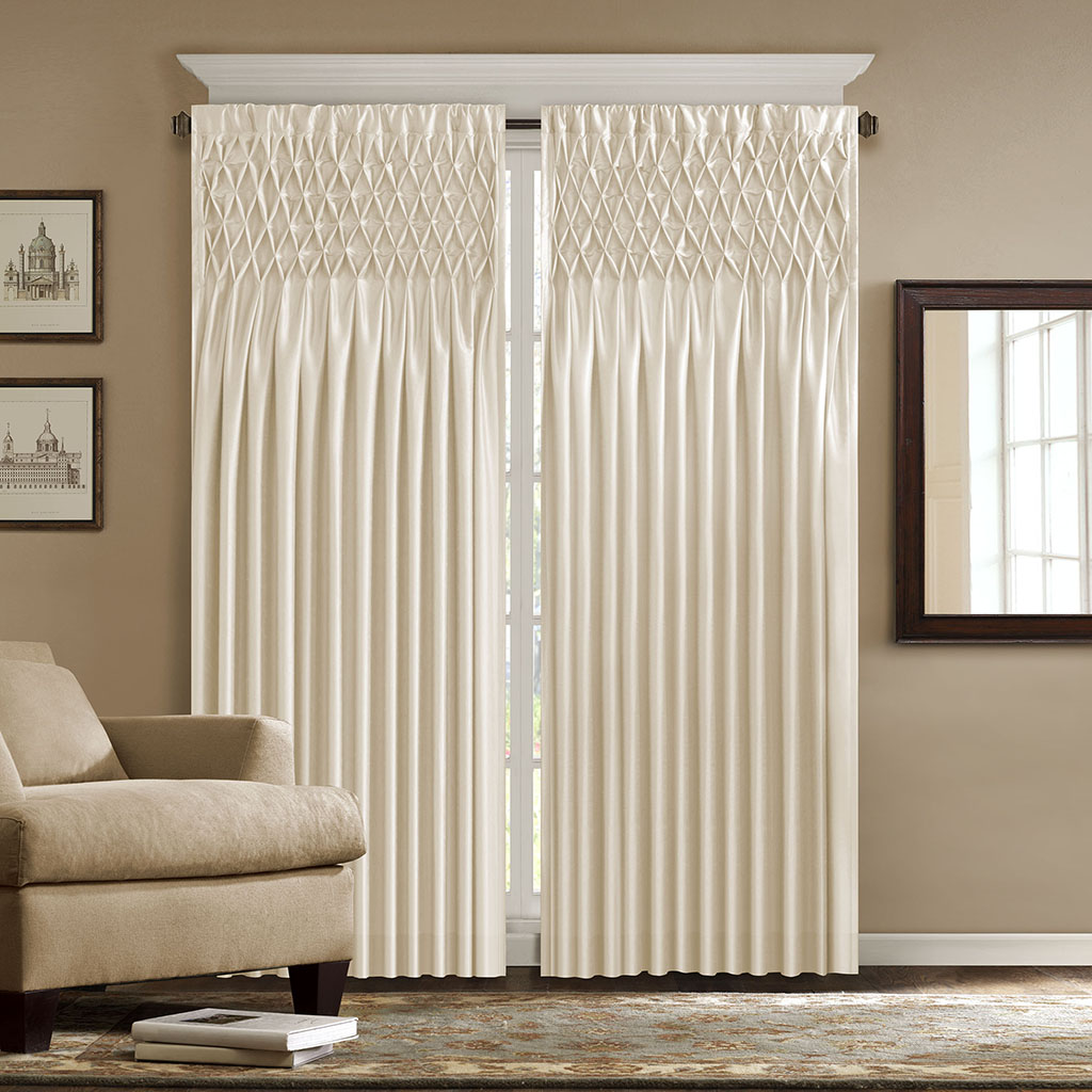 

Madison Park - Capulet Window Curtain - Cream - 84" Panel