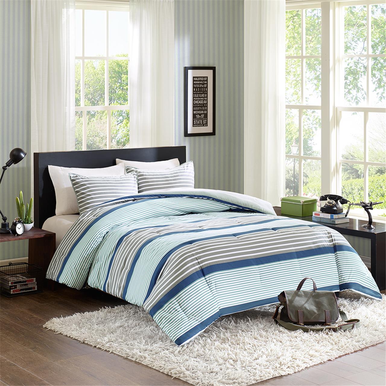 

Mi Zone - Paul Comforter Mini Set - Blue - Twin