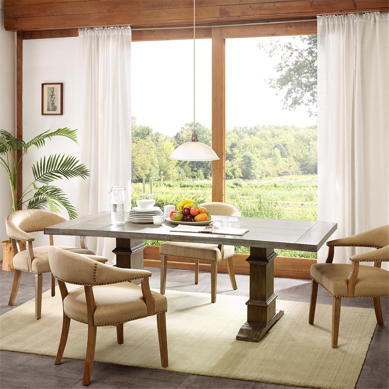 

Madison Park - Graham Rectangle Dining Table - Grey - See below