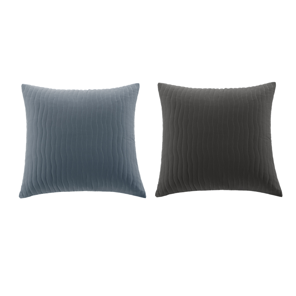 

Tao - Reflection Quilted Euro Sham - Blue - Euro Sham