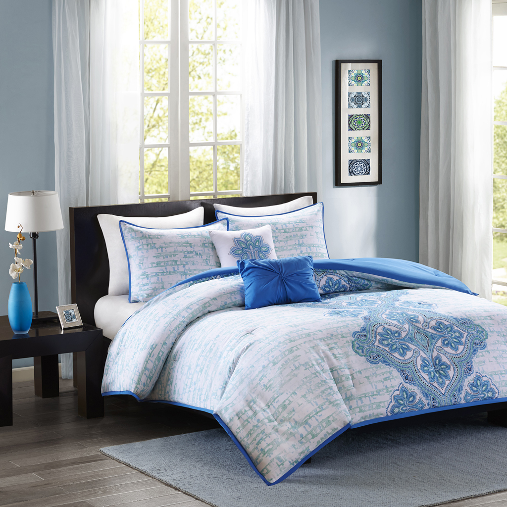 

Intelligent Design - Avani Comforter Set - Blue - Twin/Twin XL