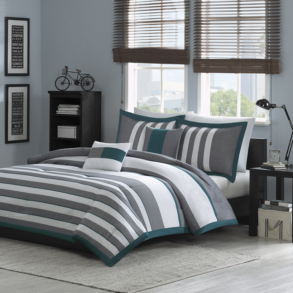 

Intelligent Design - Sven Comforter Set - Teal - Full/Queen