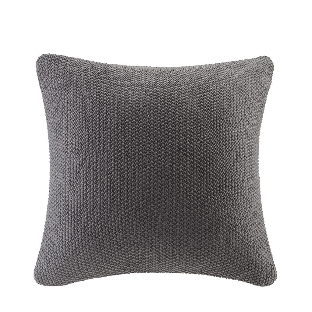 

INK+IVY - Bree Knit Euro Pillow Cover - Charcoal - 26x26