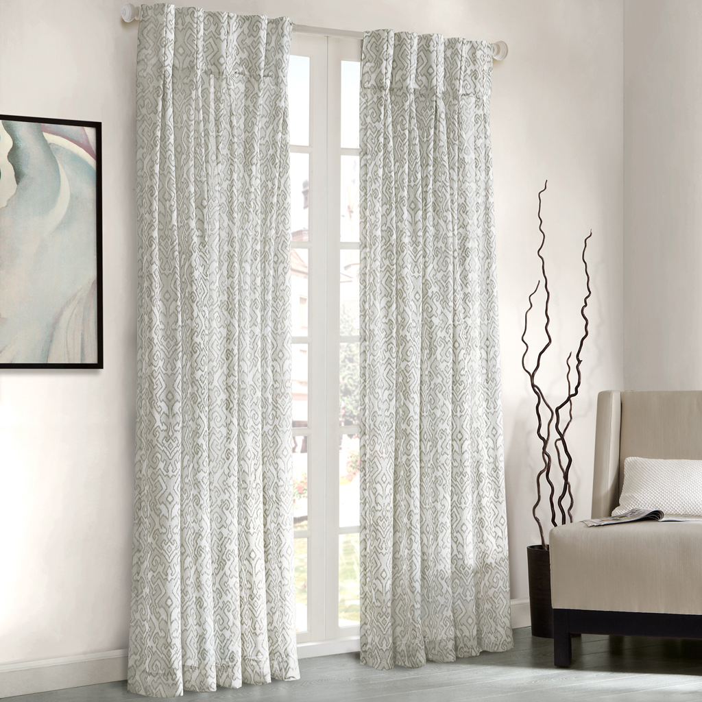 

Madison Park - Madrid Window Curtain - Grey - 95" Panel