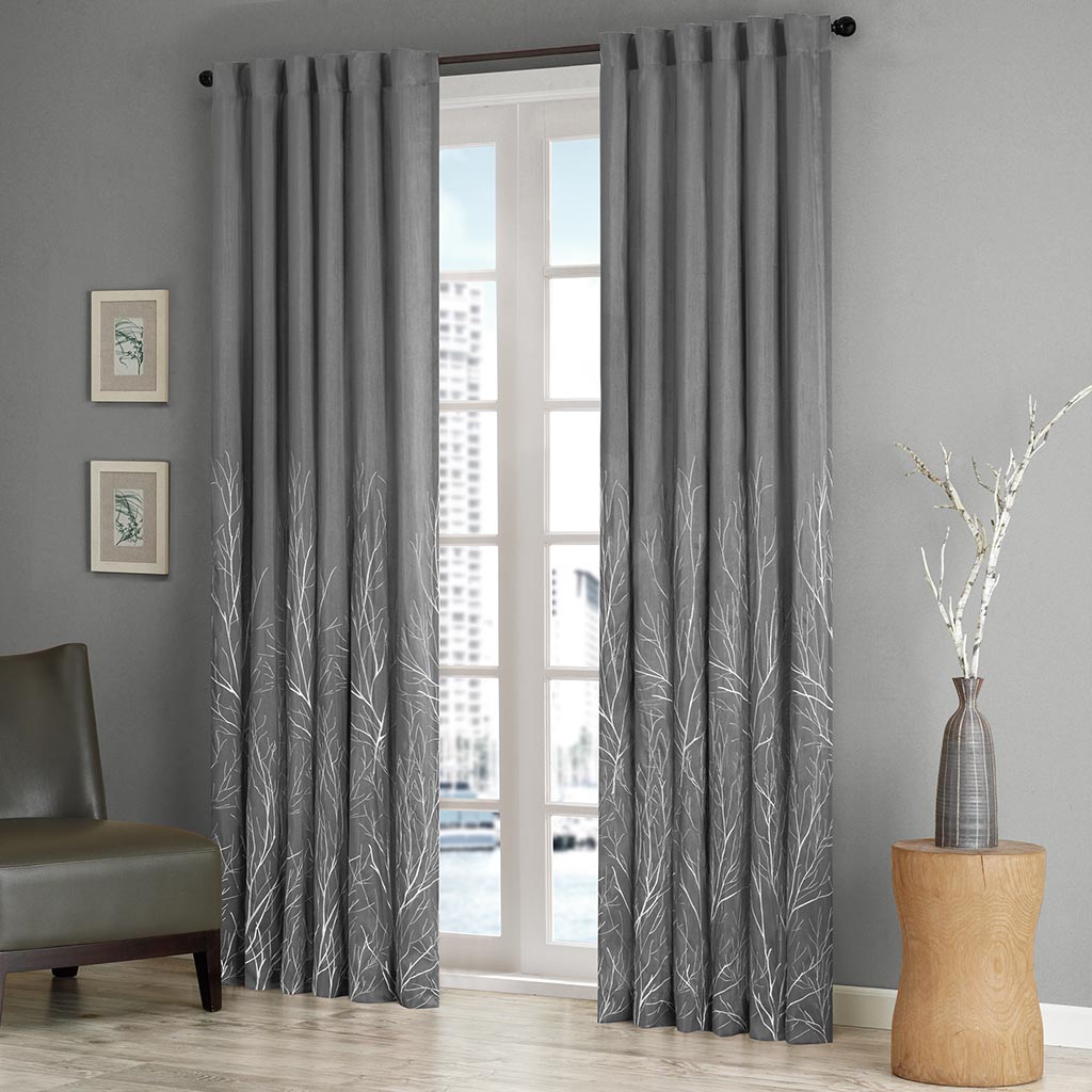 

Madison Park - Andora Window Panel - Charcoal - 84" Panel