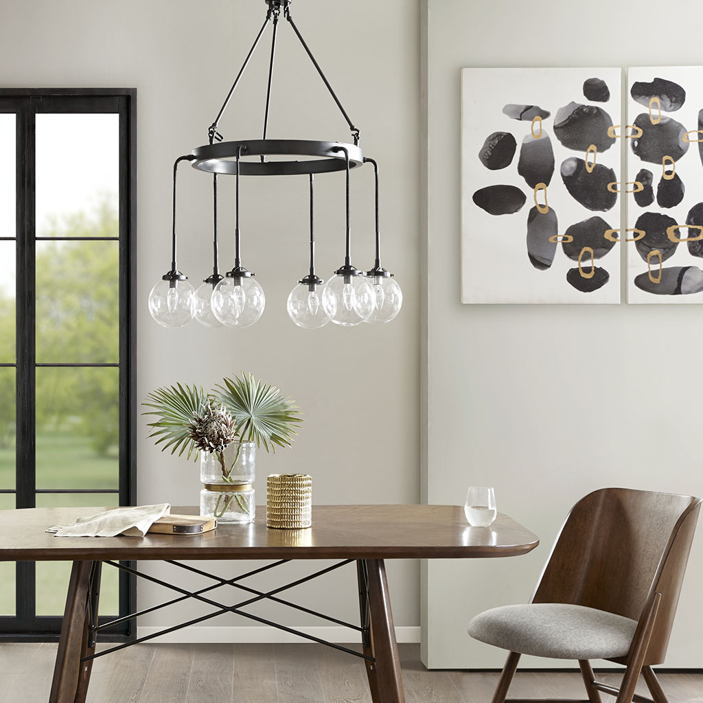 

INK+IVY - Clive Chandelier - Black - See below