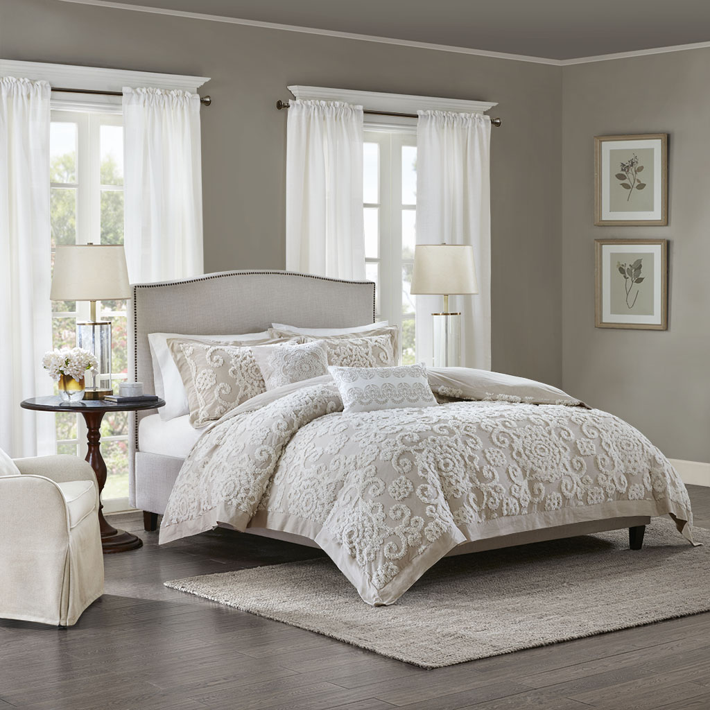 

Harbor House - Suzanna Cotton Comforter Mini set - Taupe - King