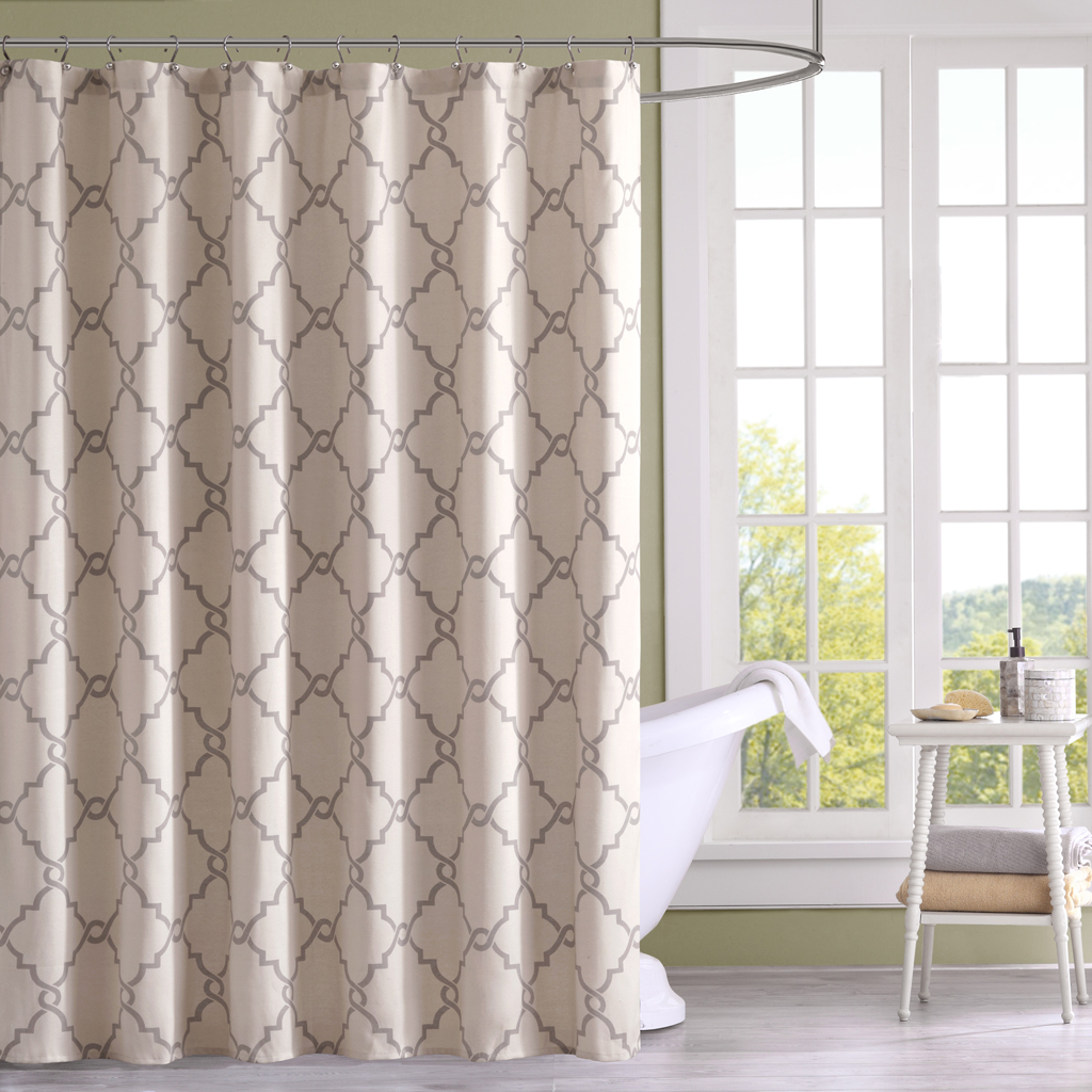 

Madison Park - Saratoga Shower Curtain - Beige - 72x72