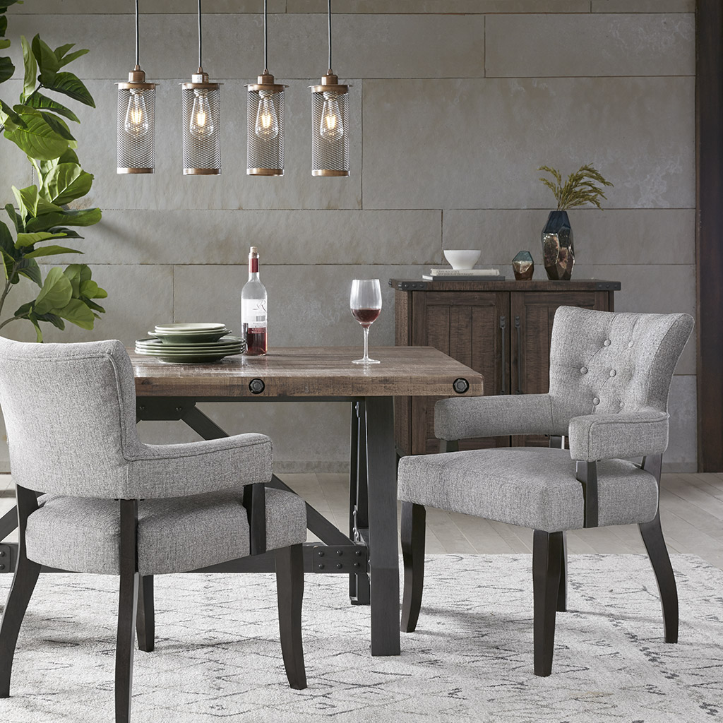 

INK+IVY - Orlando Dining Arm Chair (set of 2) - Grey - See below