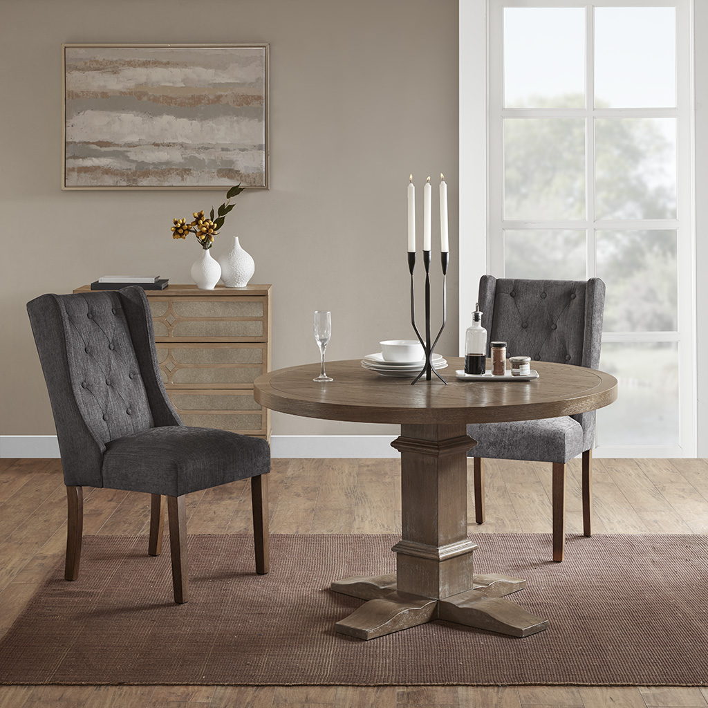 

Madison Park - Cleo Dining Chair (Set of 2) - Charcoal - See below