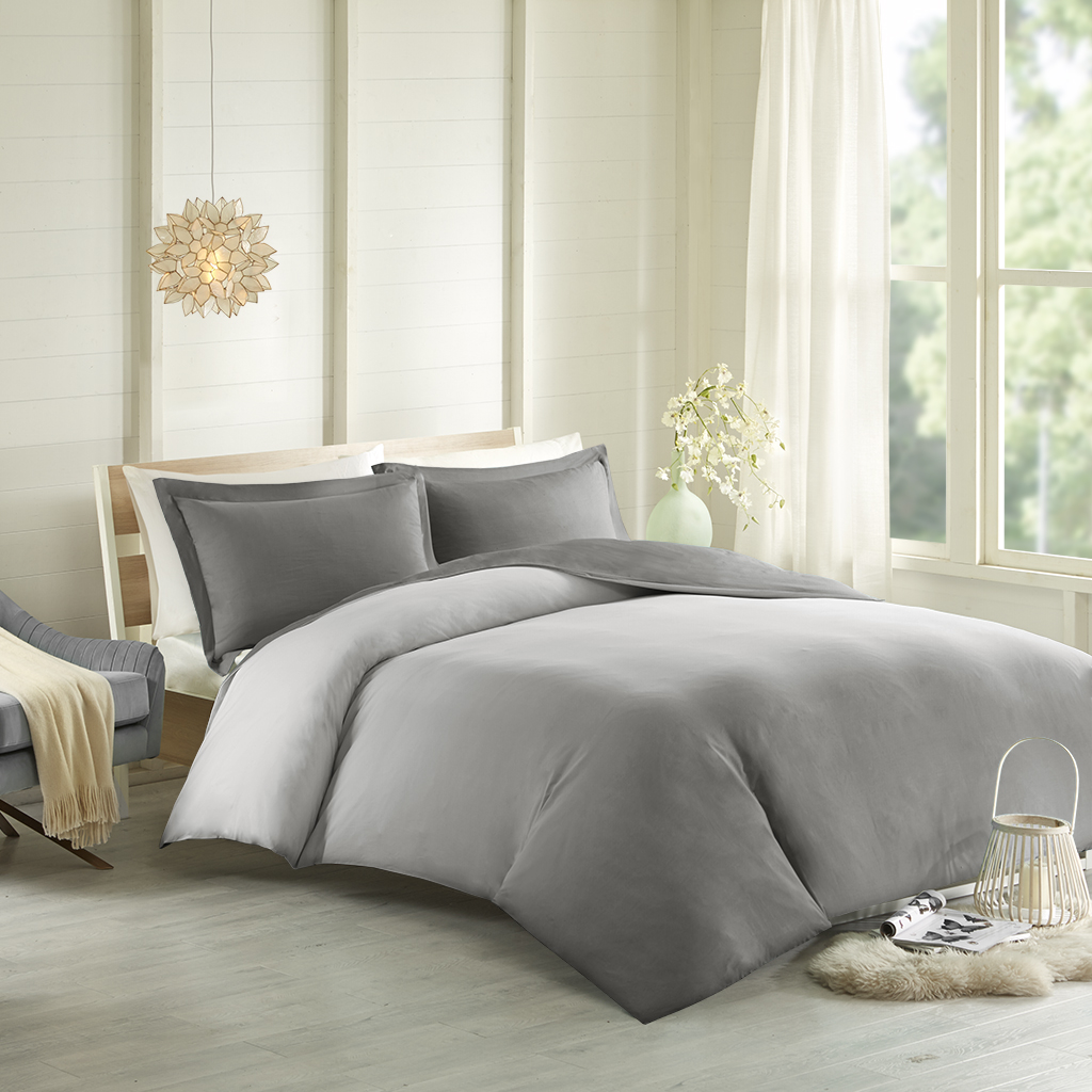 

Home Essence - Ombre Duvet Cover Mini Set - Grey - Full/Queen