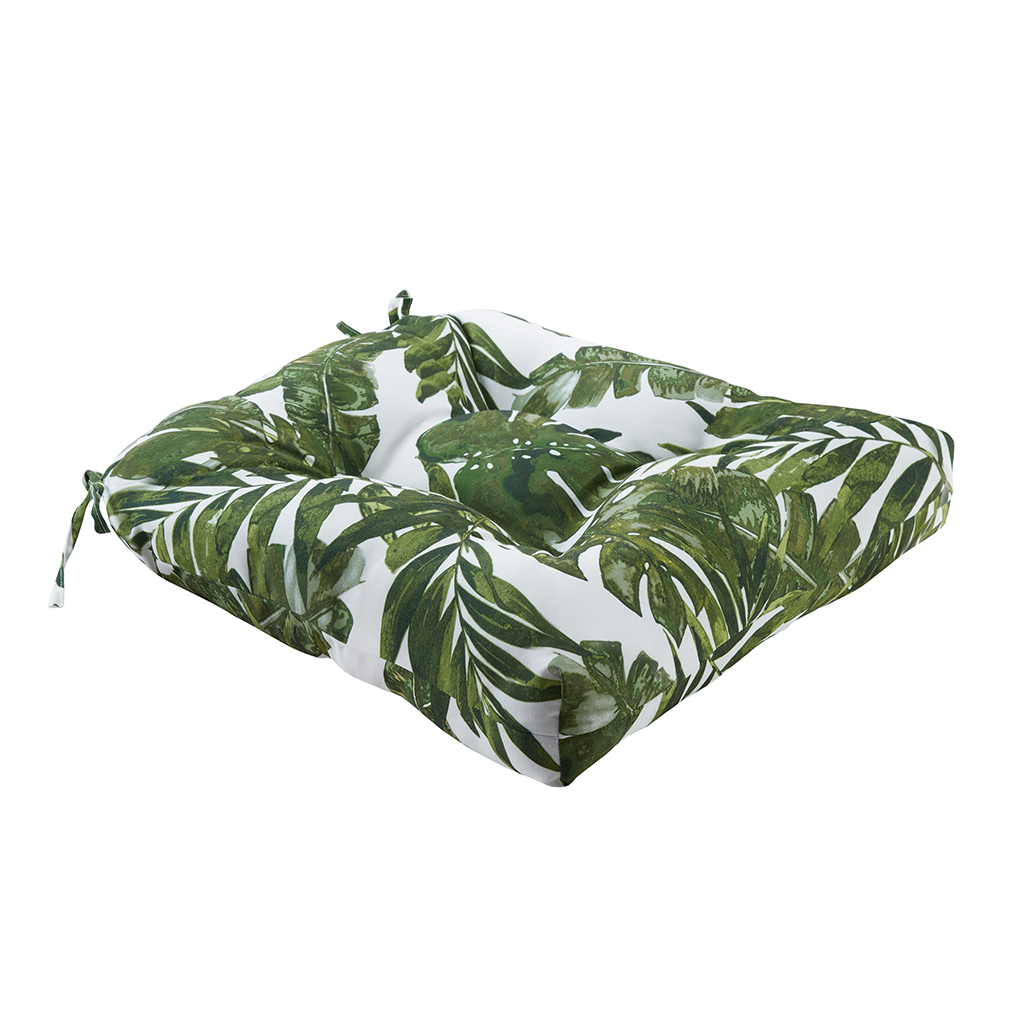 

Madison Park - Everett Printed Palm 3M Scotchgard Outdoor Seat Cushion - Green - 20x20x3