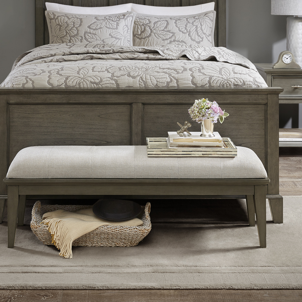 

Madison Park Signature - Yardley Bench - Reclaimed Grey/Light Grey - See below
