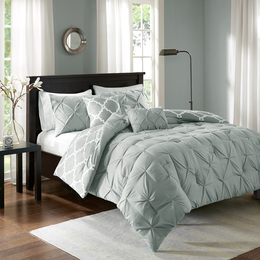 

Madison Park Essentials - Kasey 5 Piece Reversible Comforter Set - Grey - King/Cal King