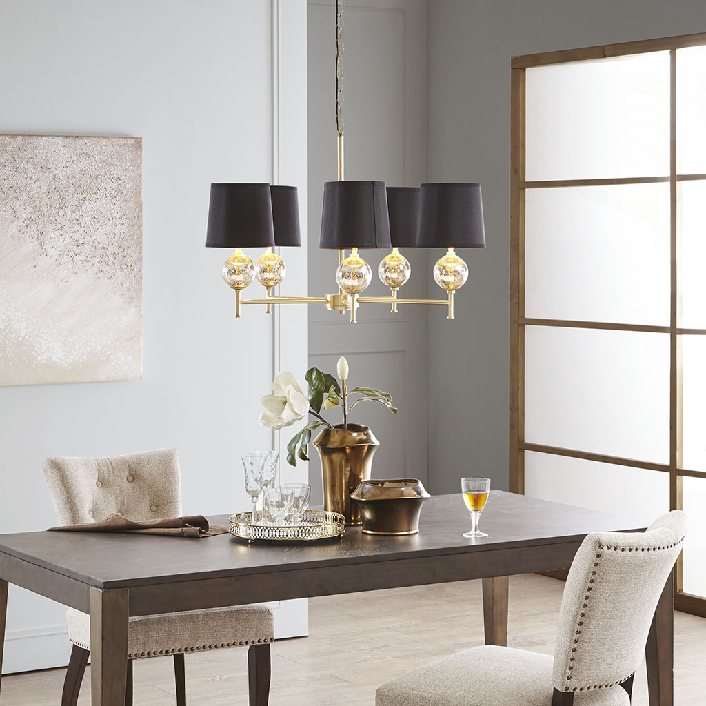 

Madison Park - Ryland Chandelier - Black - See below